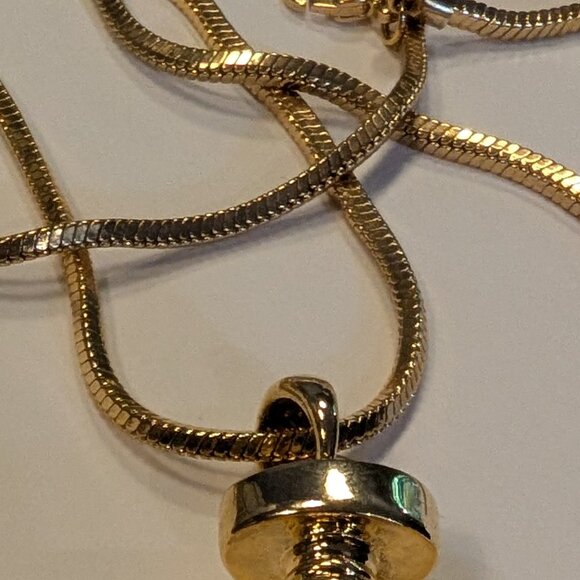 Etheric Aura Crystal Chip in Square Glass Pendant Necklace - Picture 2 of 5